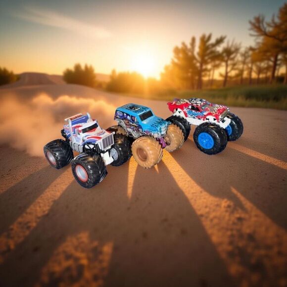 Monster Jam Grave Digger Night Shifter Lucas Stabilizer Die-Cast Vehicles 1:64 - Picture 1 of 7